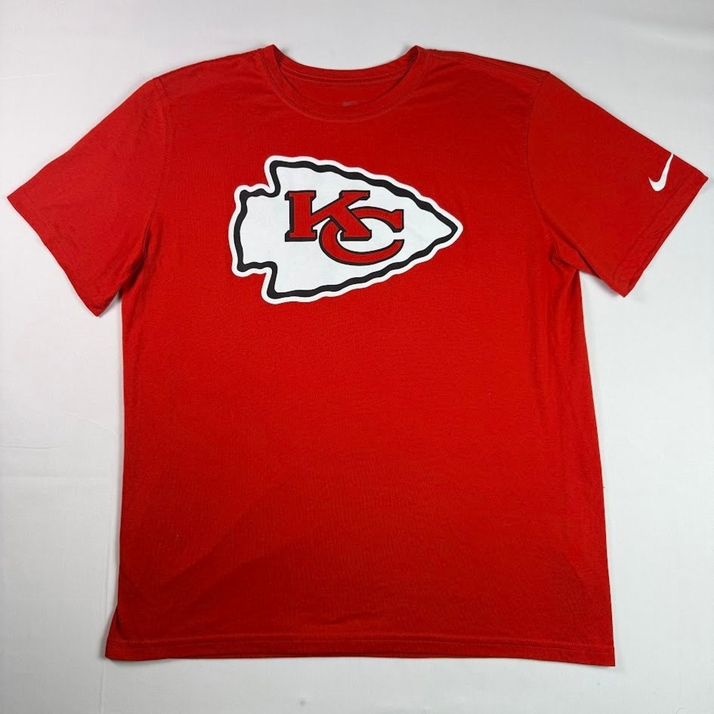 Nike Kansas City Chiefs Dri-FIT T-Shirt Mens Large Red NFL Graphic Tee